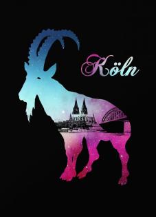 Poster von Köln mit Geißbock Hennes