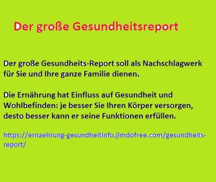 Der große Gesundheits-Report jetzt als SOFORT-DOWNLOAD erhältlich