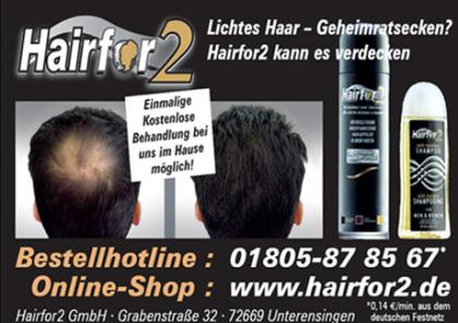 Haarverdichter / Haarauffüller bei lichtem dünnem Haar