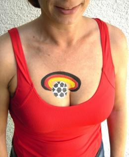Fanschminken Fußball - Fan - Schminke Fußball EM Fanmeile