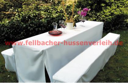 Mieten Sie elegante Hussen für Biertische - einfach und günstig