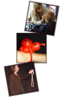 Kindergeburtstag Zauberer Ballontiere Kinderschminken