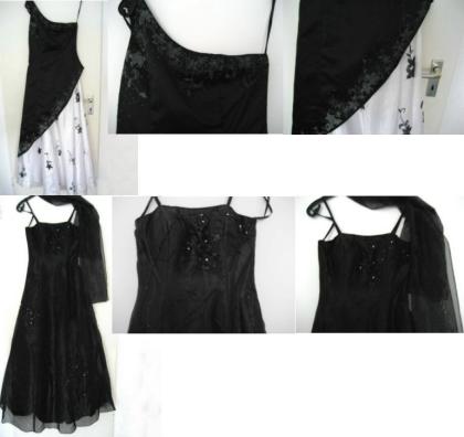Schwarzes - und Schwarz-Weißes Abendkleid/Ballkleid
