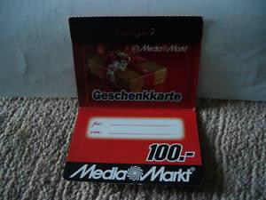 Media Markt 100 Euro Gutschein Geschenkkarte für 90 Euro