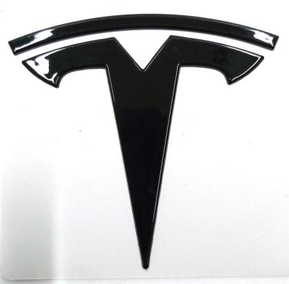Motorhaube T Emblem SCHWARZ CLOSSY Tesla Modell 3 1494949-00-A