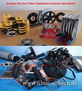 Wir bringen Ihre Filme Super8 oder Normal8 Video s wie VHS SVHS VHSC sowie H