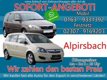 Kaufe jedes Auto Alpirsbach Ankauf von Autos Alpirsbach - Fairen Preis verkauf