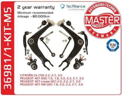 QUERLENKER SATZ CITROEN C6 TD PEUGEOT 407