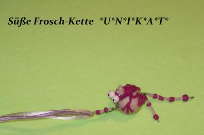 Schöne handgemachte Donut Cupcake oder Kuchen-Anhänger und extravagante Frosch-