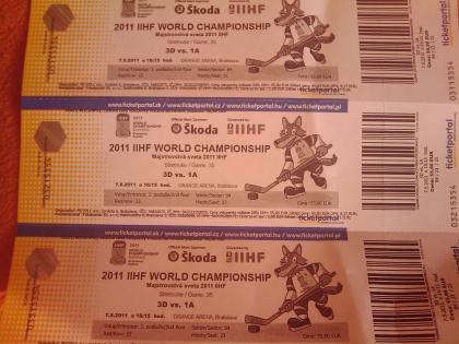 Eishockey 3 Tickets WC 2022 Slovakia Germany - 3D