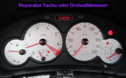 Reparatur Kombiinstrument Tacho DZM Peugeot 206 mit 2 Steckern