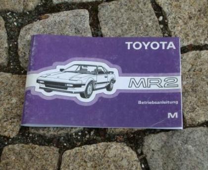 Betriebsanleitung Toyota MR2 Targa Coup Mk1 1985