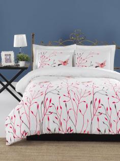 Bettwäscheset aus 100 natürlicher Baumwolle Double Fidella Pink