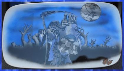 Airbrush Auto Tankdeckel Sensenmann