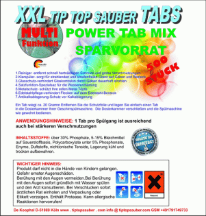 500 Spülmaschinentabs Mix