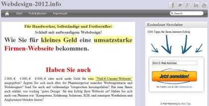 Schluß mit aufwendigem Webdesign