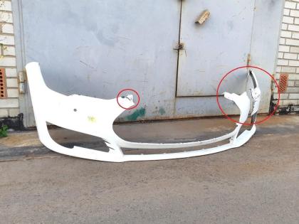 Frontstoßstange für 4 Parksensoren PBCW mit Beschädigung Tesla Modell S 1068759-