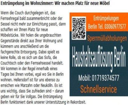 Sperrmüllabholung BSR Express www. berlin-sofa-entruempelung. de
