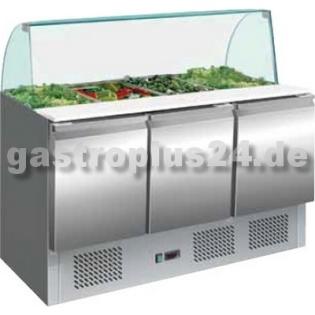 Saladette 1365 x 700 x 1375 mm Glasaufsatz