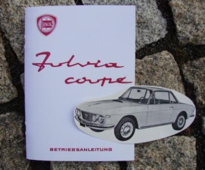 Betriebsanleitung Lancia Fulvia Coup / 1965