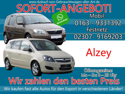 Kaufe jedes Auto Alzey Ankauf von Autos Alzey - Fairen Preis verkaufen
