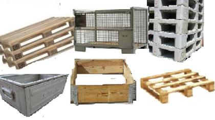 Ankauf gebrauchter auch defekte Paletten Gitterboxen Aufsatzrahmen - Abholun