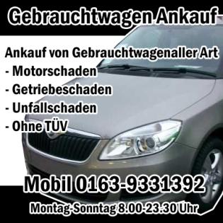 Unfallfahrzeuge Ankauf Totalschaden Wildschaden Blechschaden Überschlagschad