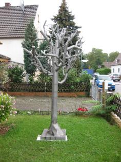 Weihnachtsbaum - Edelstahlbaum - Springbrunnen - Edelstahl - Fenstergitter