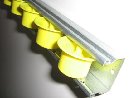 Rollenleisten ESD-Ausführung zylindrisch mit Spurkranz