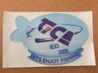 AUFKLEBER STICKER für Fischer Angler Fischkiste ENJOY FISHING 1999
