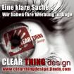 Werbung mit Clear Thing design