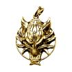 FENRIS oder FENRIR vergoldet Kettenanhänger Amulett Anhänger Pendant