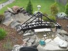Dekorative Teichbrücke San Francisco Massivholz