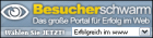 Gigantische Werbeplattform mit ganzen Besucherschwärmen